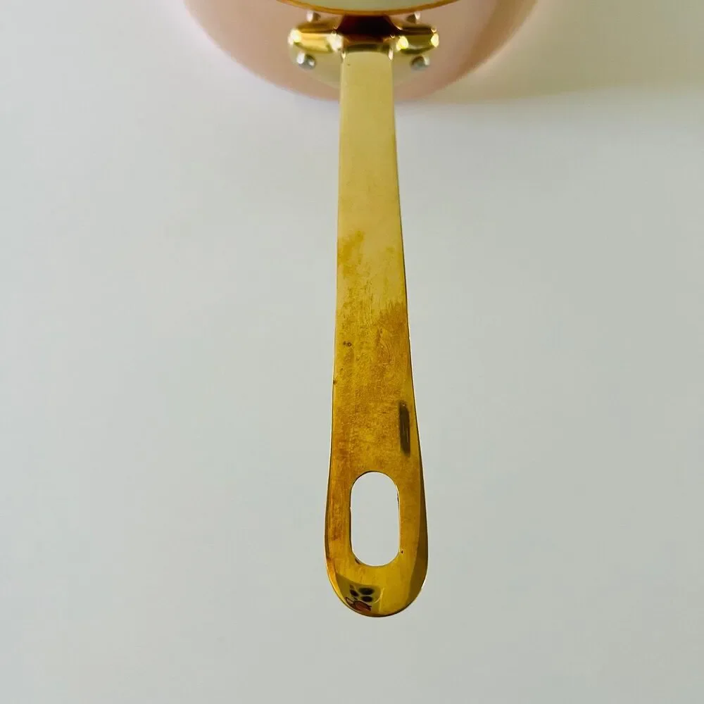 DE BUYER Incouivre Service Copper Saucepan with Brass Handle, 1.6 Qt